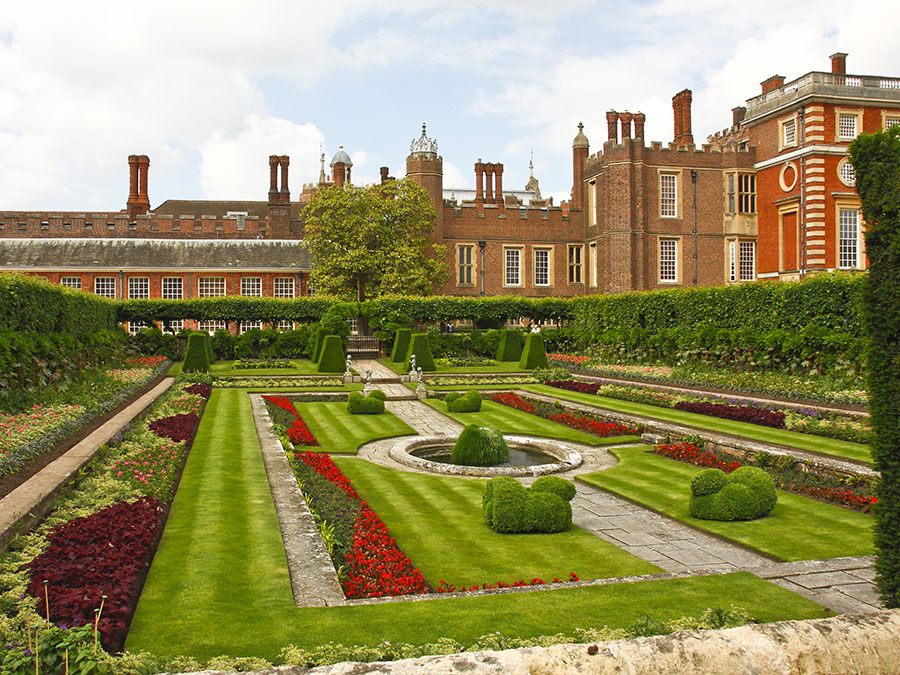 The Pond Gardens, Hampton Court palace and garden, London, England. (horizontal)